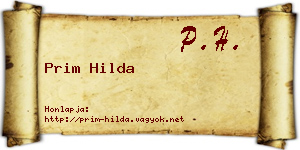 Prim Hilda névjegykártya
